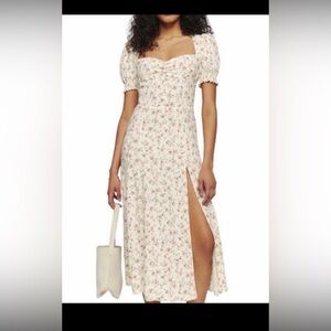 Reformation Floral Print Puff Sleeve Dress - 12